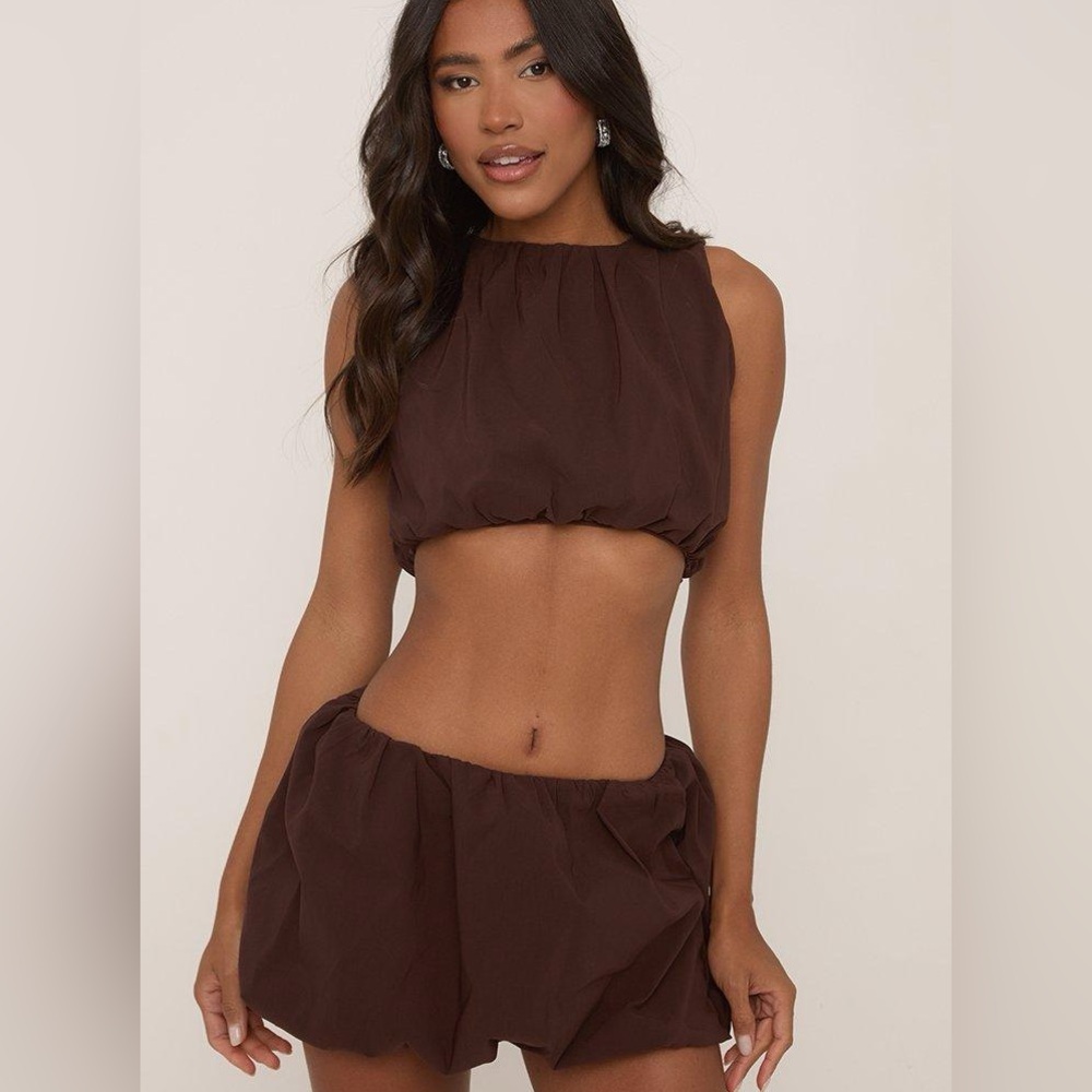 Brown Puffball Set NWT